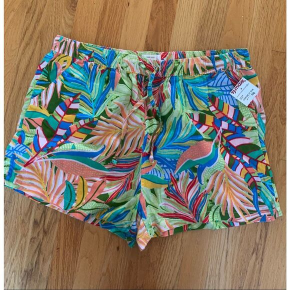 NWT CC California Shorts Linen Hawaiian Pattern - Picture 7 of 7